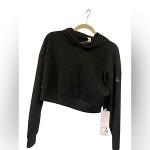 NWT Alo Yoga muse hoodie BLACK Size XS